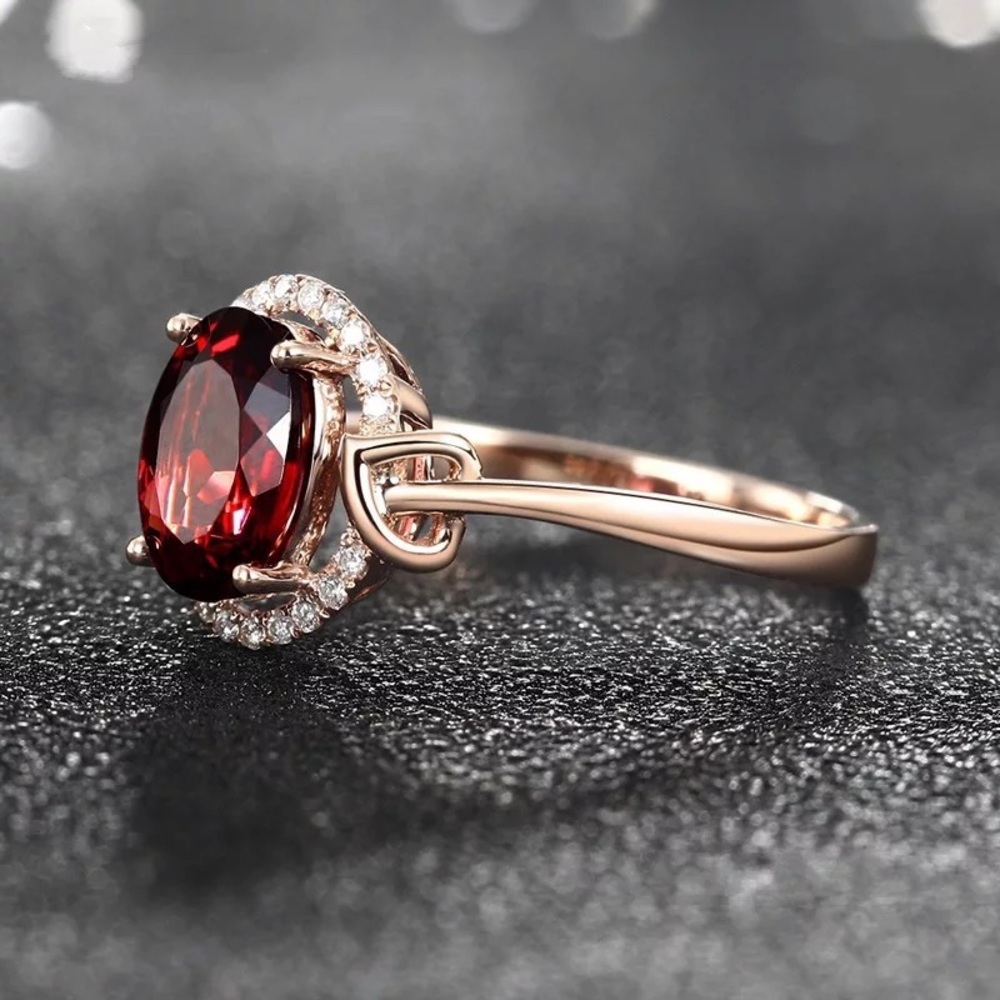 18k Rose Gold 2.00Ct. Ruby Engagement Friendship Ring